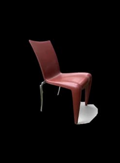 Philippe Starck Louis 20 chair for Vitra in ox blood, side view