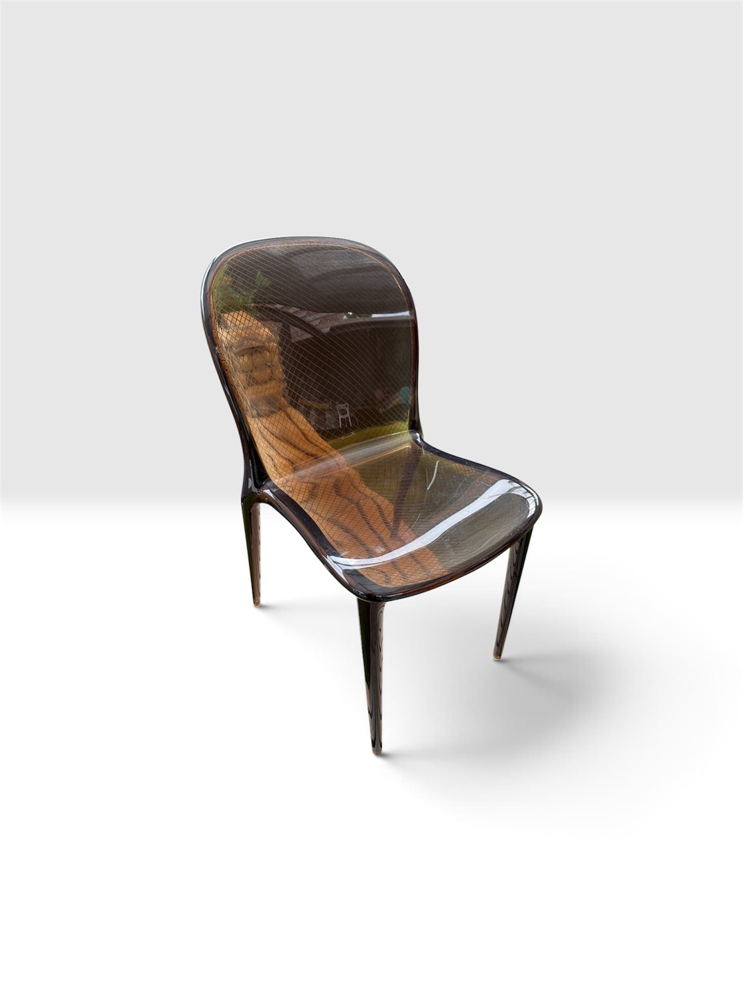 Kartell Thalya chair, transparent brown