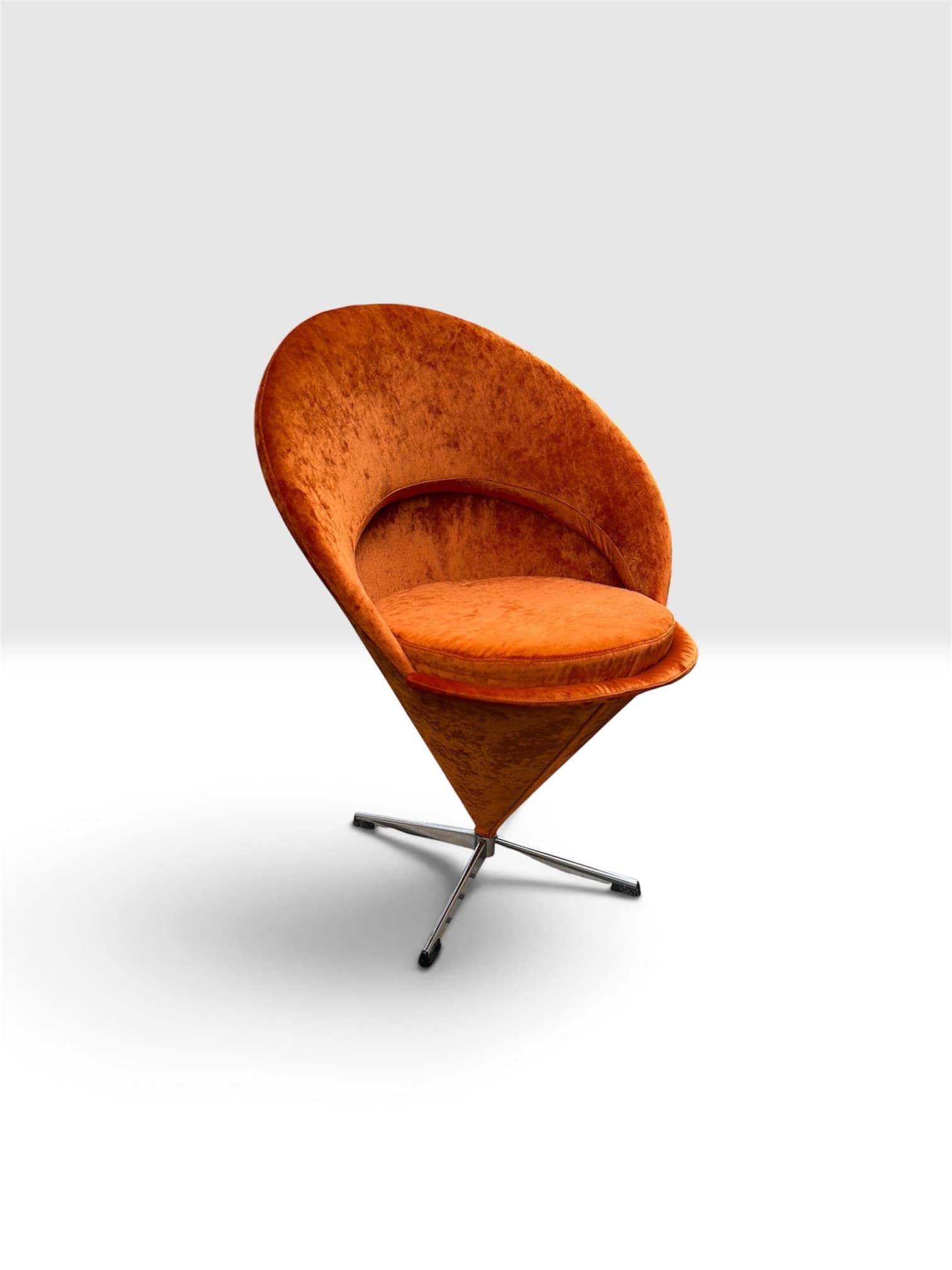 Verner Panton Cone chair in vibrant orange